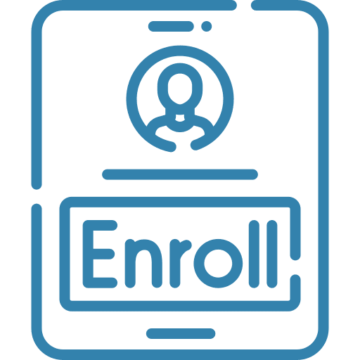 An icon showing an envelope and the word 'Enroll' below it.